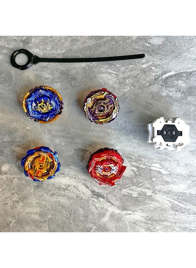 White Emitter Deluxe Gyroscope Set 4 Large Spinning Tops Interactive Magic Toys Gift for Boys Teens - Image 5